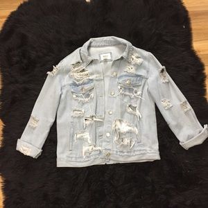 F21 Distressed Jean Jacket